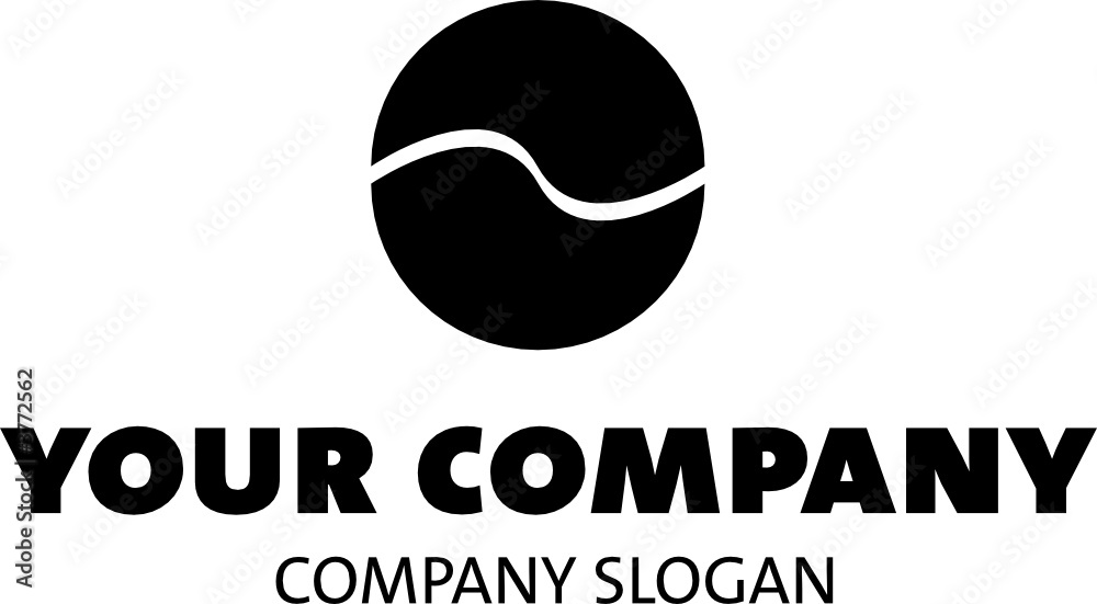 logo mit kreis und welle