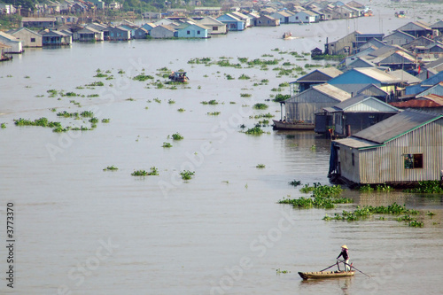 Maisons au bord du Mekong