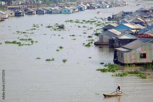 Maisons au bord du Mekong photo