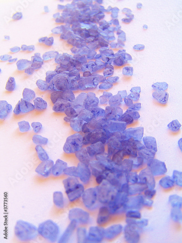 A trail of Lavender Bath Crystals