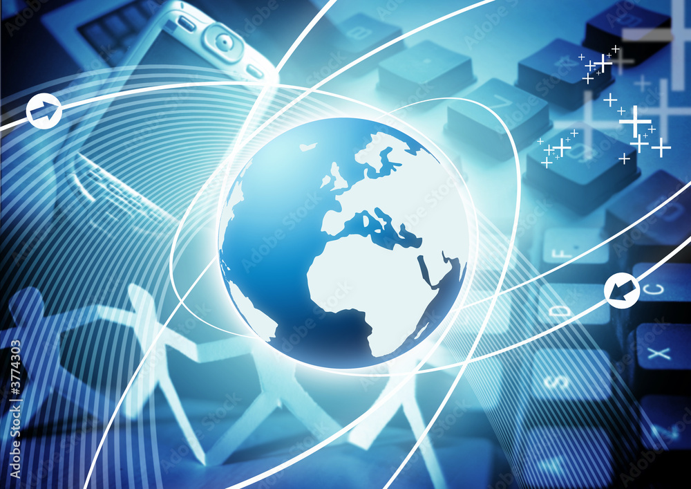 An image based on the world and technology in business. An image based on the world and technology in business.