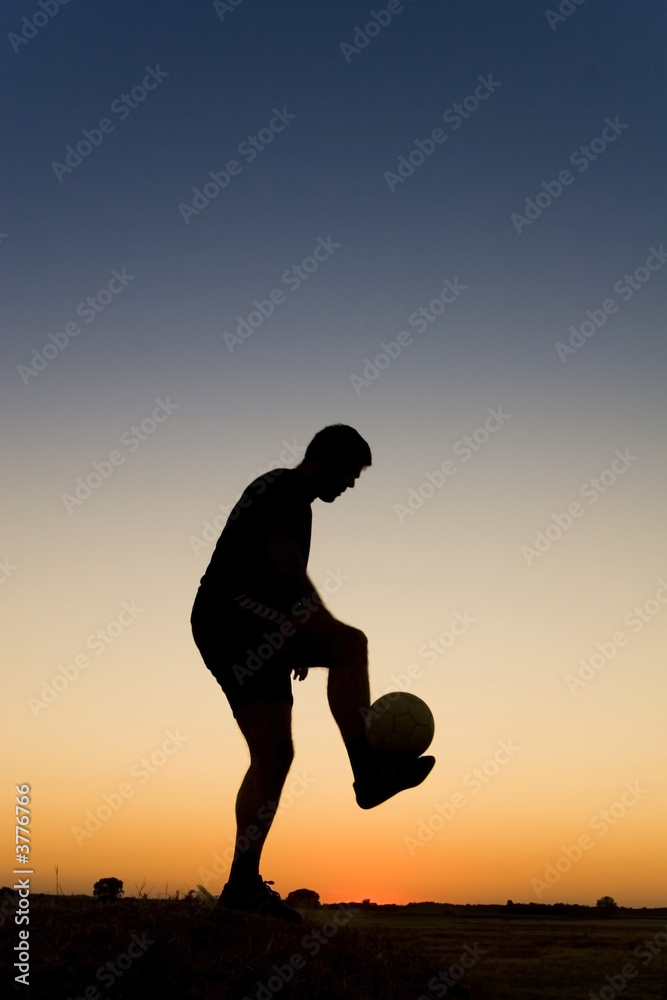 football at sunset football at sunset