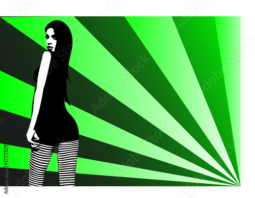 Miss White Stripes - Green - 