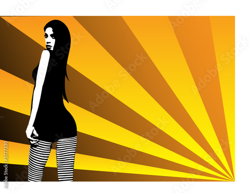 Miss White Stripes - Orange - 