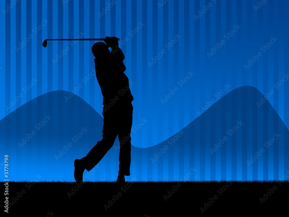 golf player background 2 blue