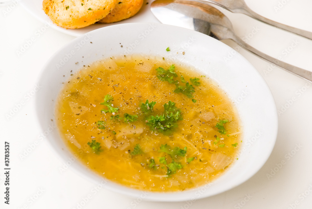 Beef Soup with Slices of Beef and Vegetable Beef Soup with Slices of Beef and Vegetable