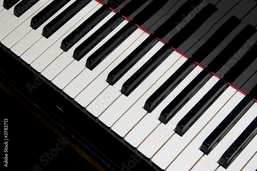 Canvastavla Close up of keys on a grand piano
