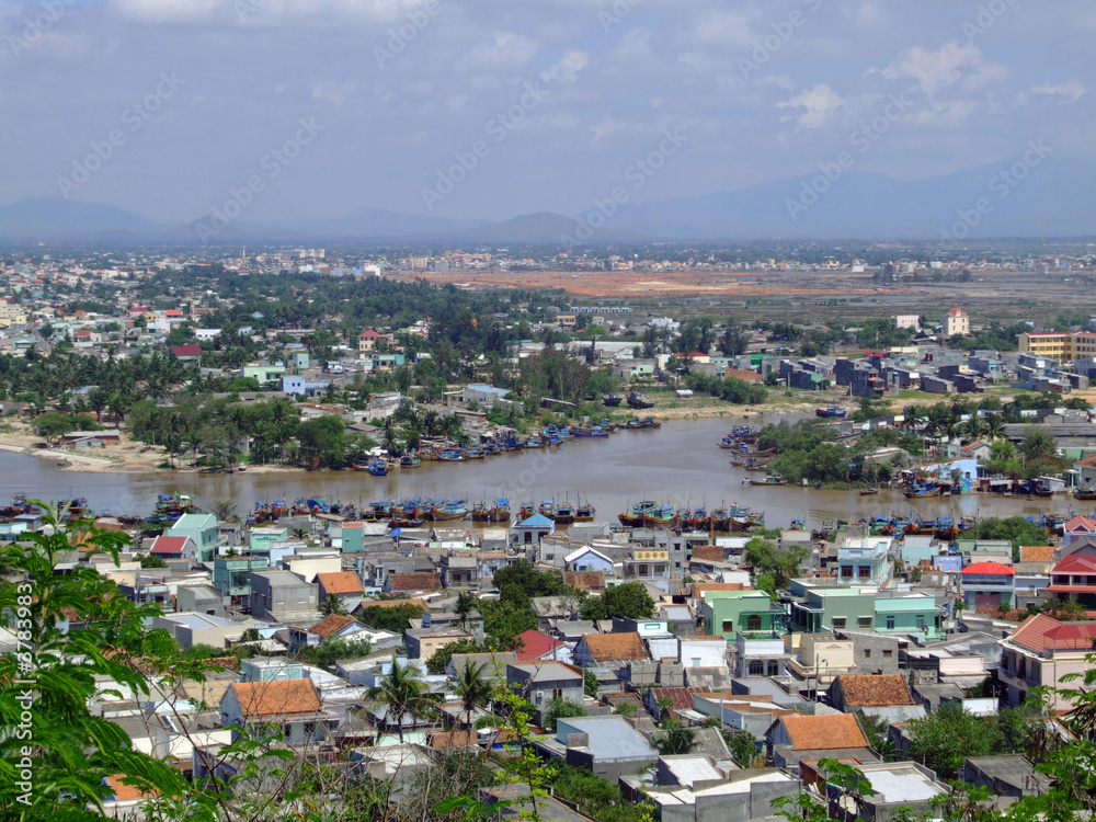 Vue panoramique de Panthiet, Vietnam