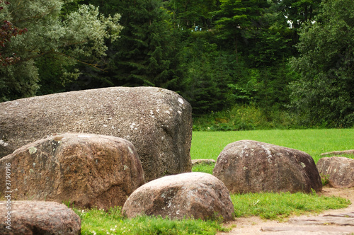 Tableau sur toile Museum of stones in Lithuania.