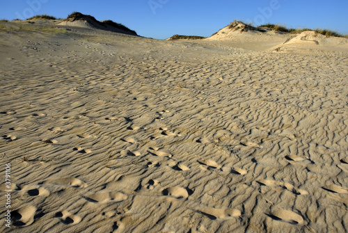 desert sahara sand and the blue sky