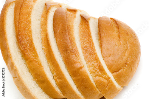 series object on white food - white bread photo