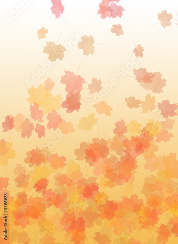 Leaves falling against a warm background