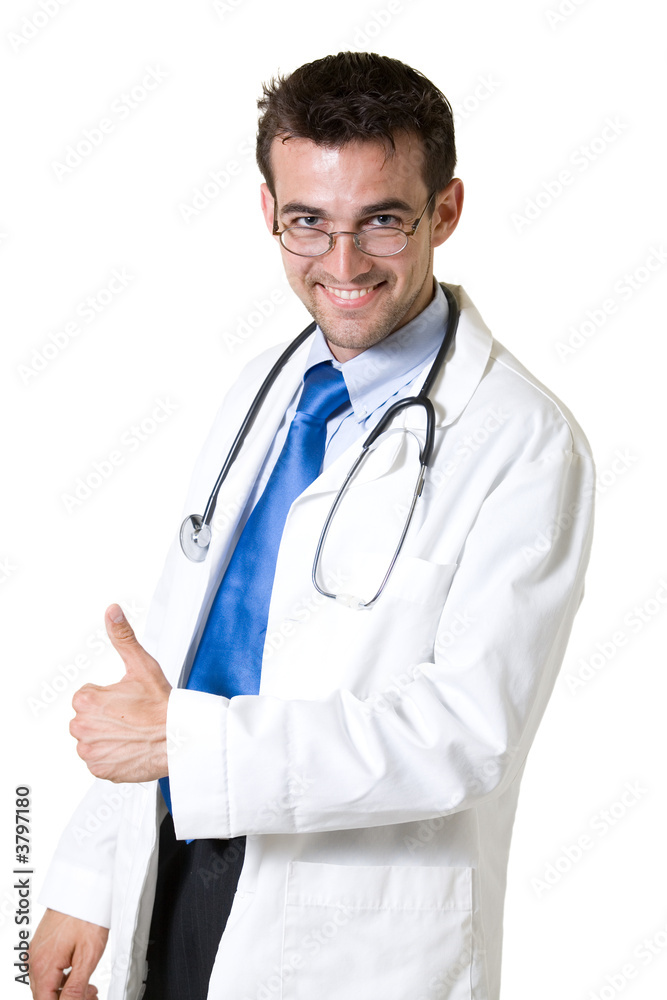 Doctor with thumbs up