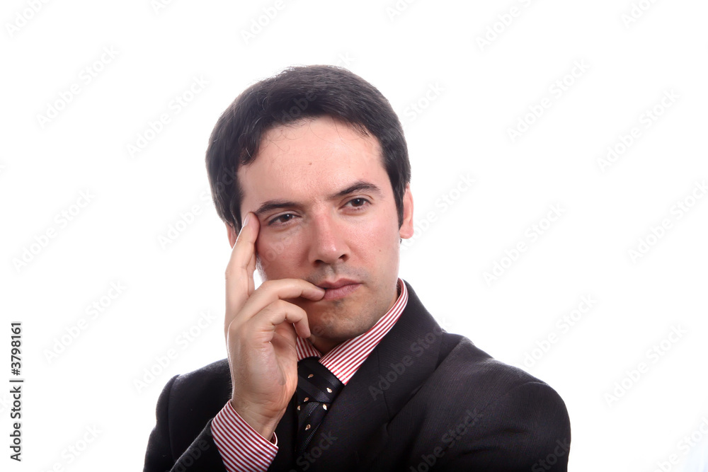 Young business men portrait on white Young business men portrait on white