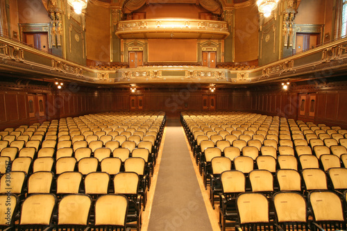 old auditorium, gold and velvet decoration