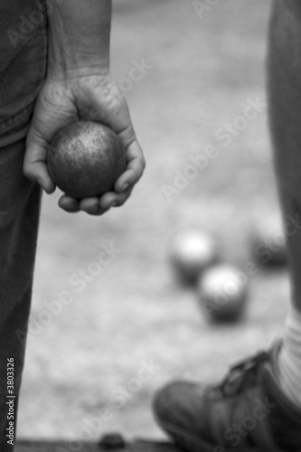 Bocce Ball Hand and Bocce Balls