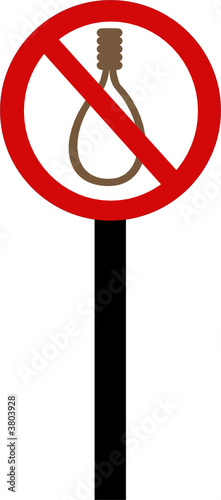 Death Penalty executions forbidden sign