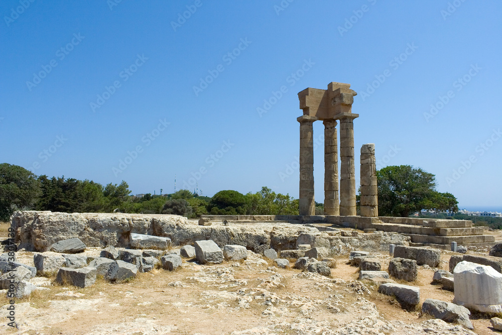 Temple of Pythian Apollo, mt. Smith, Rhodes, Greece
