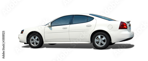 Side view of a car with clipping path