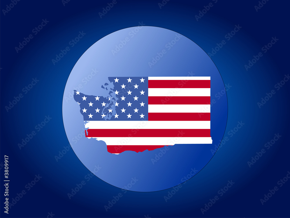 Washington globe illustration Washington globe illustration