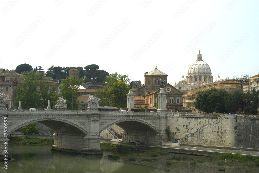 vatican view from tiber river rome italy