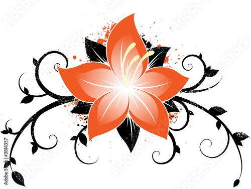 Floral grunge design
