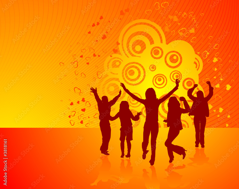 Vector silhouettes dancing man and women, illustration Vector silhouettes dancing man and women, illustration