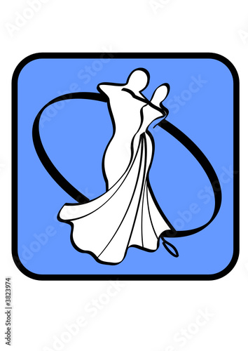 Damce Couple Logo Filled