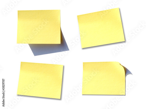 Four different post it