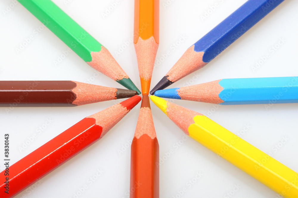 Some color pencils isolated on white background Some color pencils isolated on white background