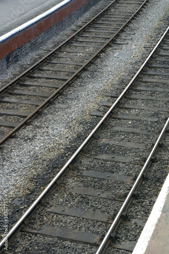 A section of railway track