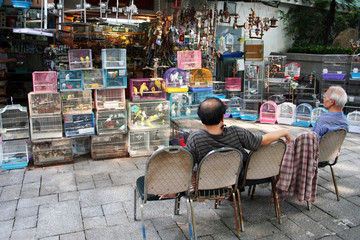 Papier peint photo Hong Kong Marché aux oiseaux de Hong Kong  © Stormcab