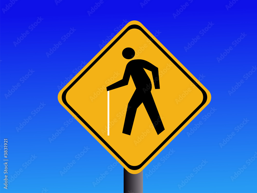 blind pedestrian warning signs blind pedestrian warning signs