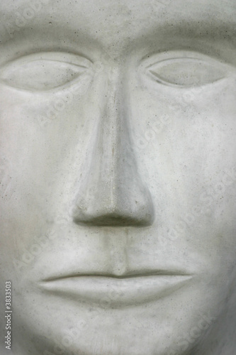 Stone face.