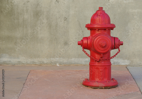 Red fire hydrant.