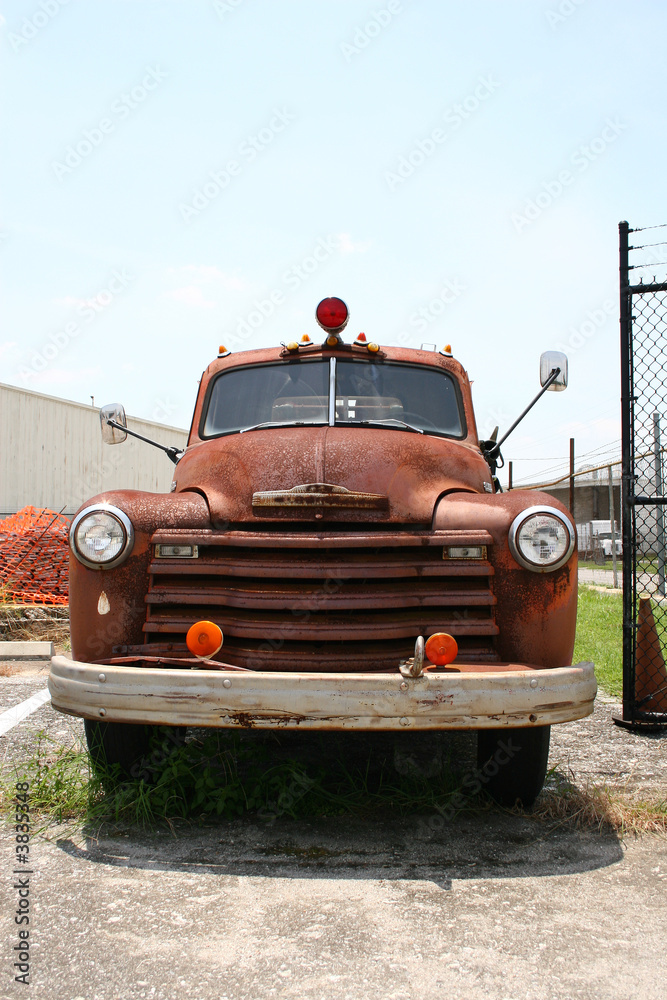 Original firetruck used at Houston Municipal Airport in 1940s