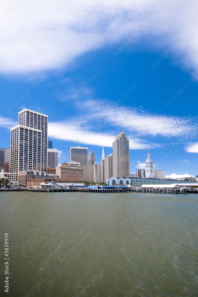 San Francisco waterfront (Embarcadero and Ferry Building view)