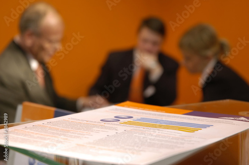 businessman discussion and documents on the table