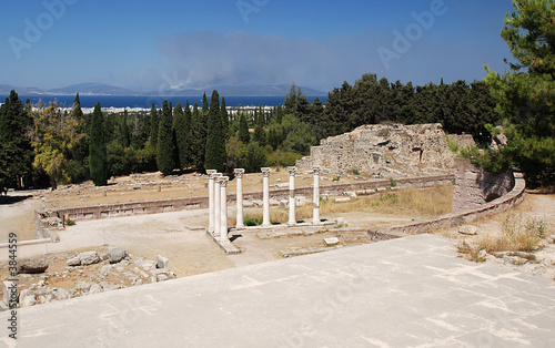 Ancient Academy of Asklepion on a Greek island of Kos photo