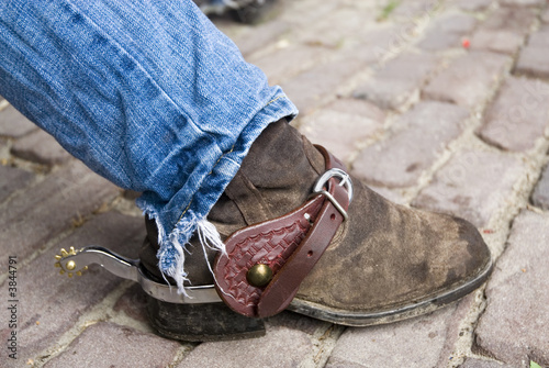 country-boots with spurs for horses photo