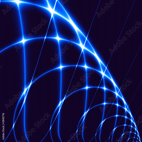 Dance of Blue Lights in the dark.