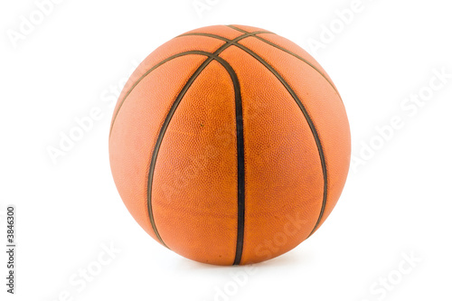 An orange basketball isolated on white with clipping path. © Undy