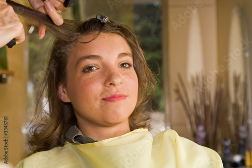 Mariée chez le coiffeur