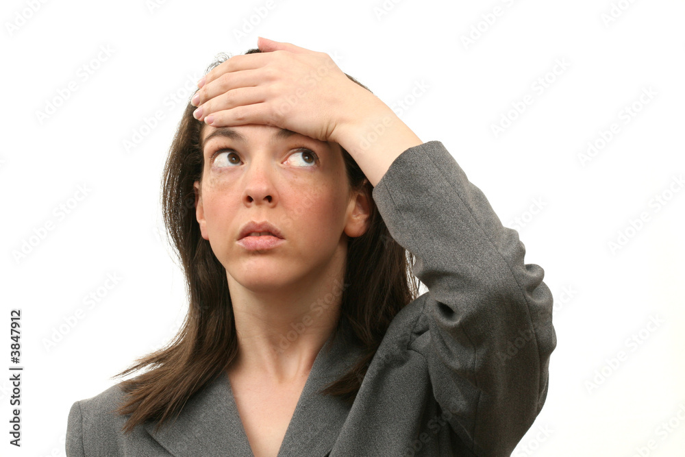 Business woman with a headache Business woman with a headache