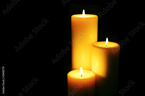 Three candles light the darkness..