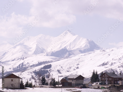 Les alpes depuis la station La Toussuire
