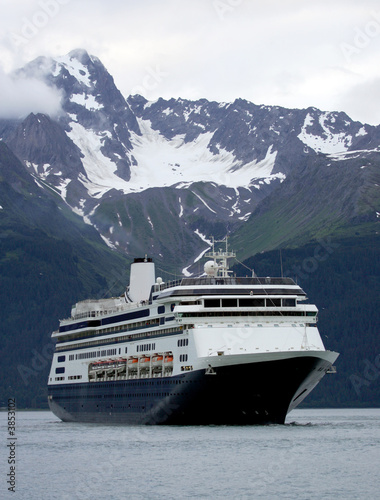 Cruise ship in Seward harbor, Alaska
