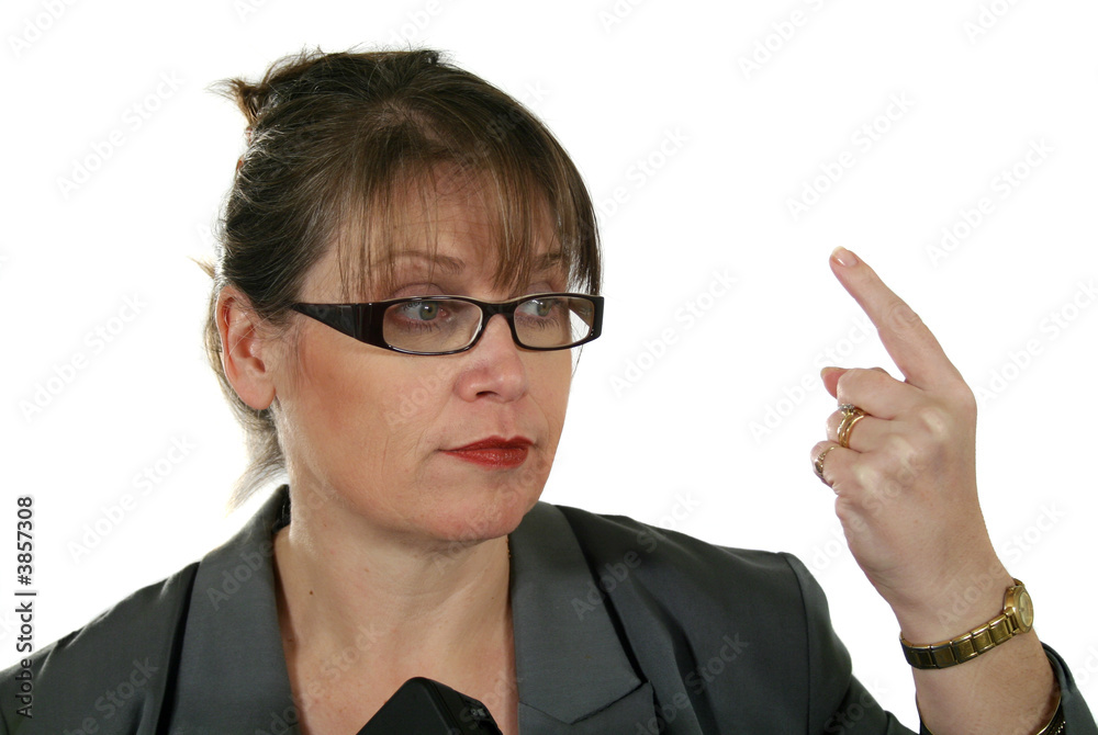 Mature businesswoman gesticulates to the assembled. Mature businesswoman gesticulates to the assembled.