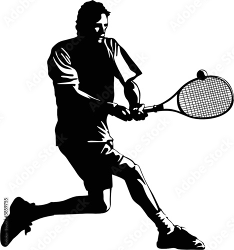 Tennis man silhouette photo