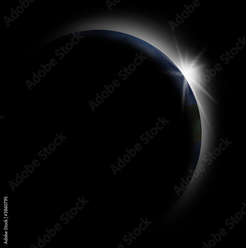 Earth's Horizon (partial land and sea visible up close)
